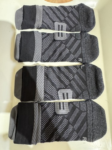 Toes&Feet Men's 2-Pack Grey Anti Odour Quick Dry Cushioned Compression Socks-S - Picture 8 of 13