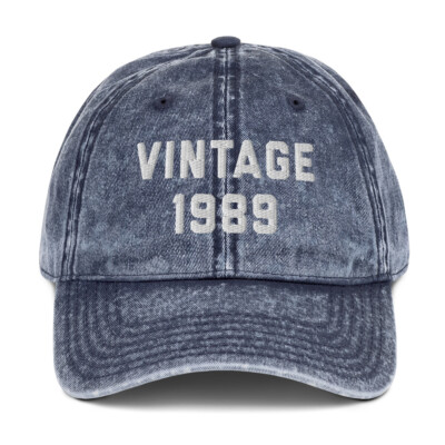 VINTAGE 1989 Cotton Twill Dad Hat Cap birthday classic gift present father's day