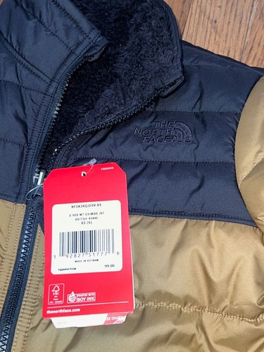 The North Face Reversible Mountain Chimbo Boys Jacket Khaki Size XS 6 NWT $99 - Picture 4 of 4