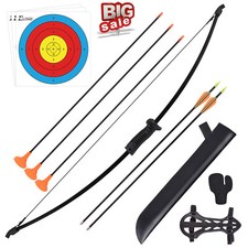 Archery 36.5" Bow and Arrow Set Recurve Kit Target Practice for Hunting Outdoor