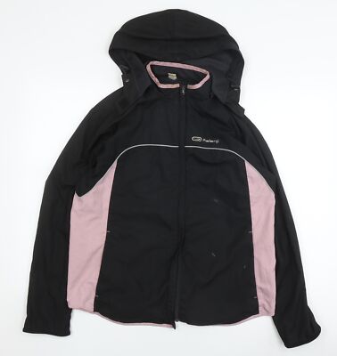 Kalenji Damenjacke schwarz mit Kapuze Größe 14