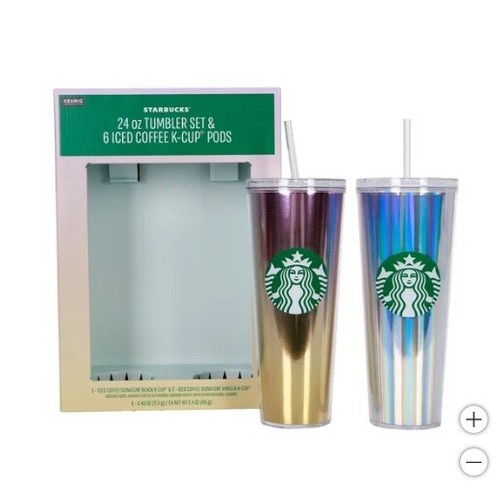 Juego de vasos Starbucks 24 oz con 6 K-Cups de café helado, paquete de 2 - Imagen 5 de 16