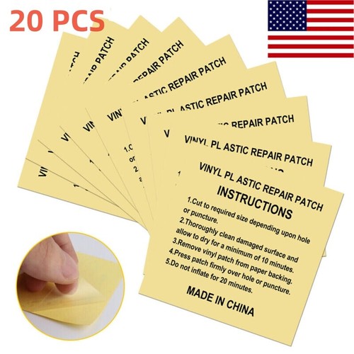 20Pcs Wet Vinyl Plastic Repair Kit Patch for Inflatable Swimming Pool Items USA - Picture 3 of 20