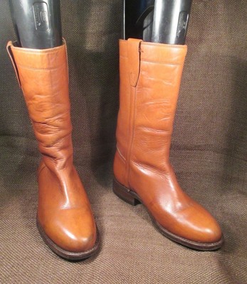 SIETE LEGUAS BROWN LEATHER ROPER BOOTS SIZE 7.5 EE MADE IN MEXICO EUC | eBay