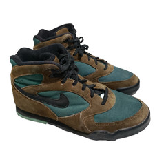 Vtg Nike Caldera Hiking Boots Brown suede green Unisex 7,5