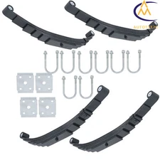 3500lb 6 Leaf Springs 7000lb 7k Tandem Trailer Axle Suspension Kit & U-bolt Kit