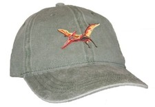 Pterodactyl Embroidered Cotton Cap NEW Flying Dinosaur