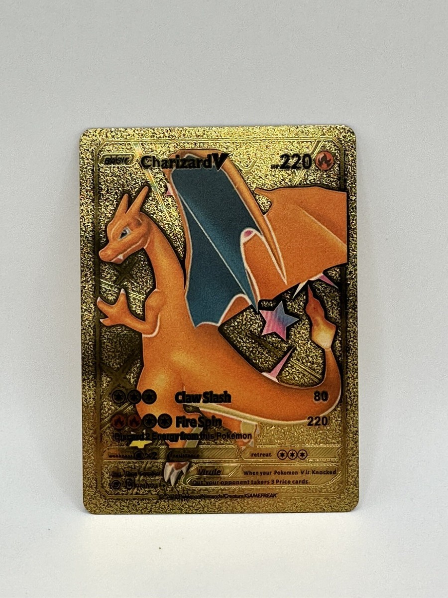 Pokemon Charizard V 220HP Gold Foil Fan Art Card 079/073 Pokemon Charizard V 220HP Gold Foil Fan Art Card 079/073