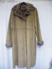 Fur Lined Long Coat Size 18 Brown By The Great Coat Company