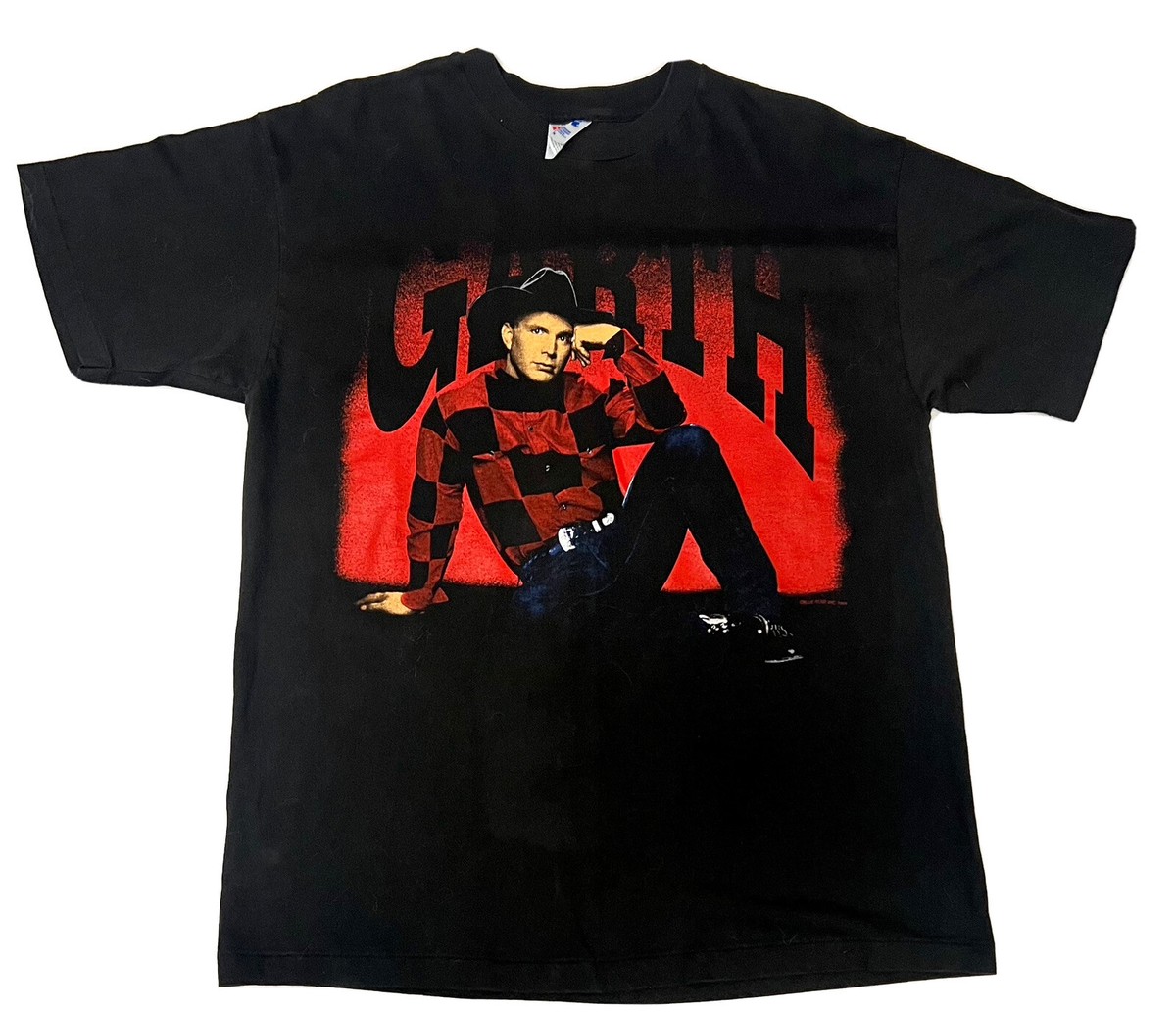 【L】Hanes 90s GARTH BROOKS band T-shirt Vintage Garth Brooks Fresh Horses 1990s Band Tour Graphic T