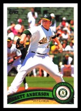2011 Topps  Brett Anderson #140 Oakland Athletics Baseball Card