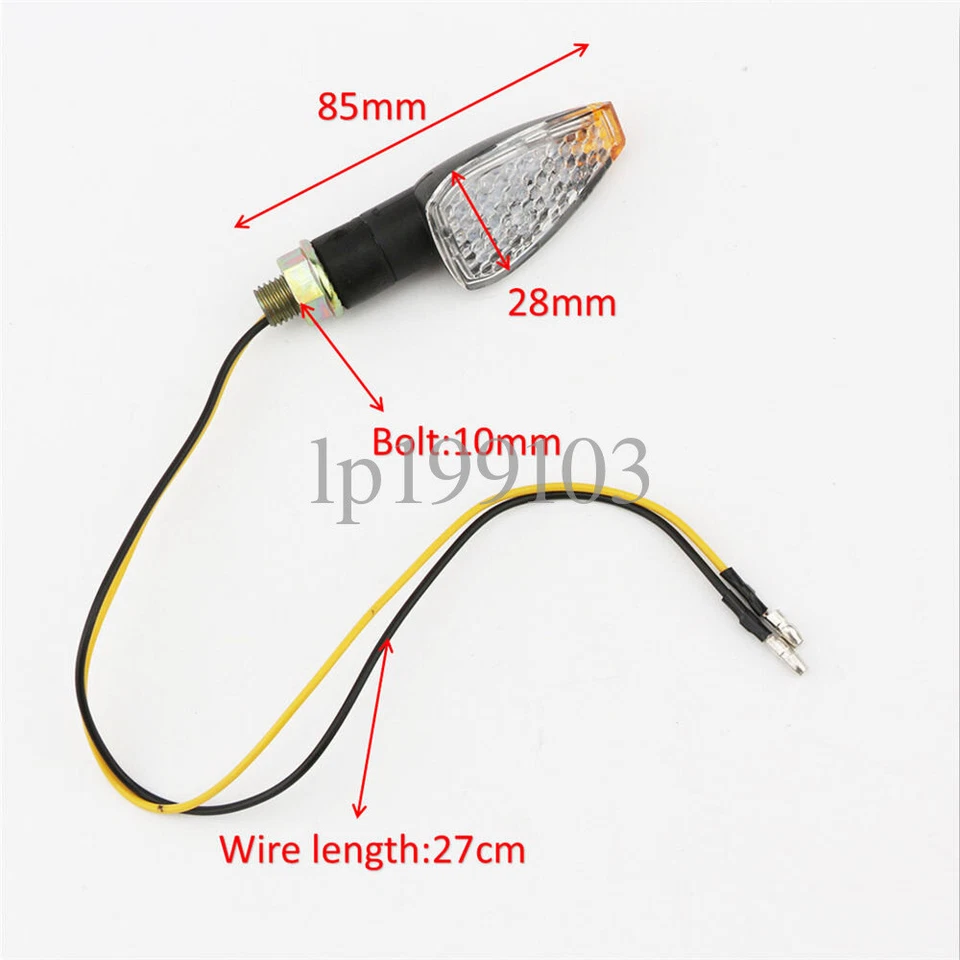 4x 3.35" Mini Plastic LED Turn Signals For Honda CBR 250R 300R 500R 650F 600SE - Image 2 of 4