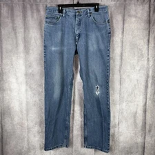 North Crest Jeans Men's Size 36x34 Straight Leg 100% Cotton NT102DS Blue