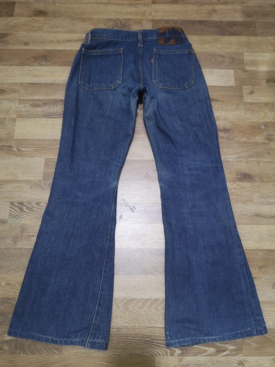 Rare Vintage Japanese Denim EDWIN Bush Pants Wide Leg Denim Flare