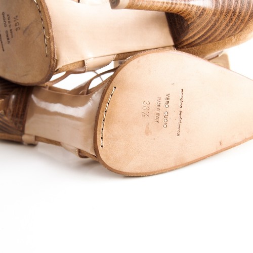 Sandalias Narciso Rodriguez Beige Cuero Gamuza Mujer Talla EU 38.5 US 8.5 - Imagen 8 de 8
