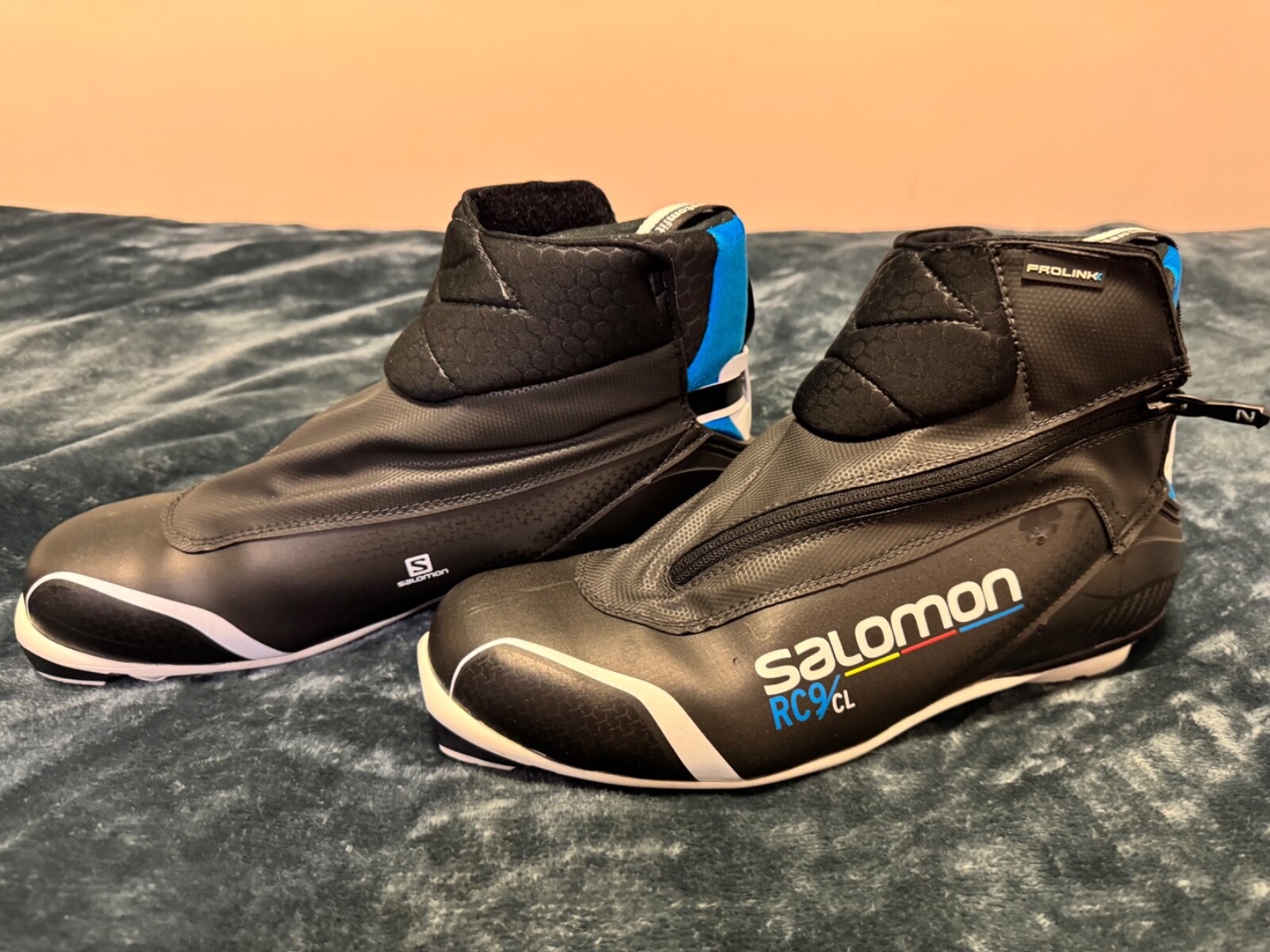 Stivali nordici classici Salomon RC9 CL in fibra di carbonio. Taglia 11 UK 46 EU perfetta!