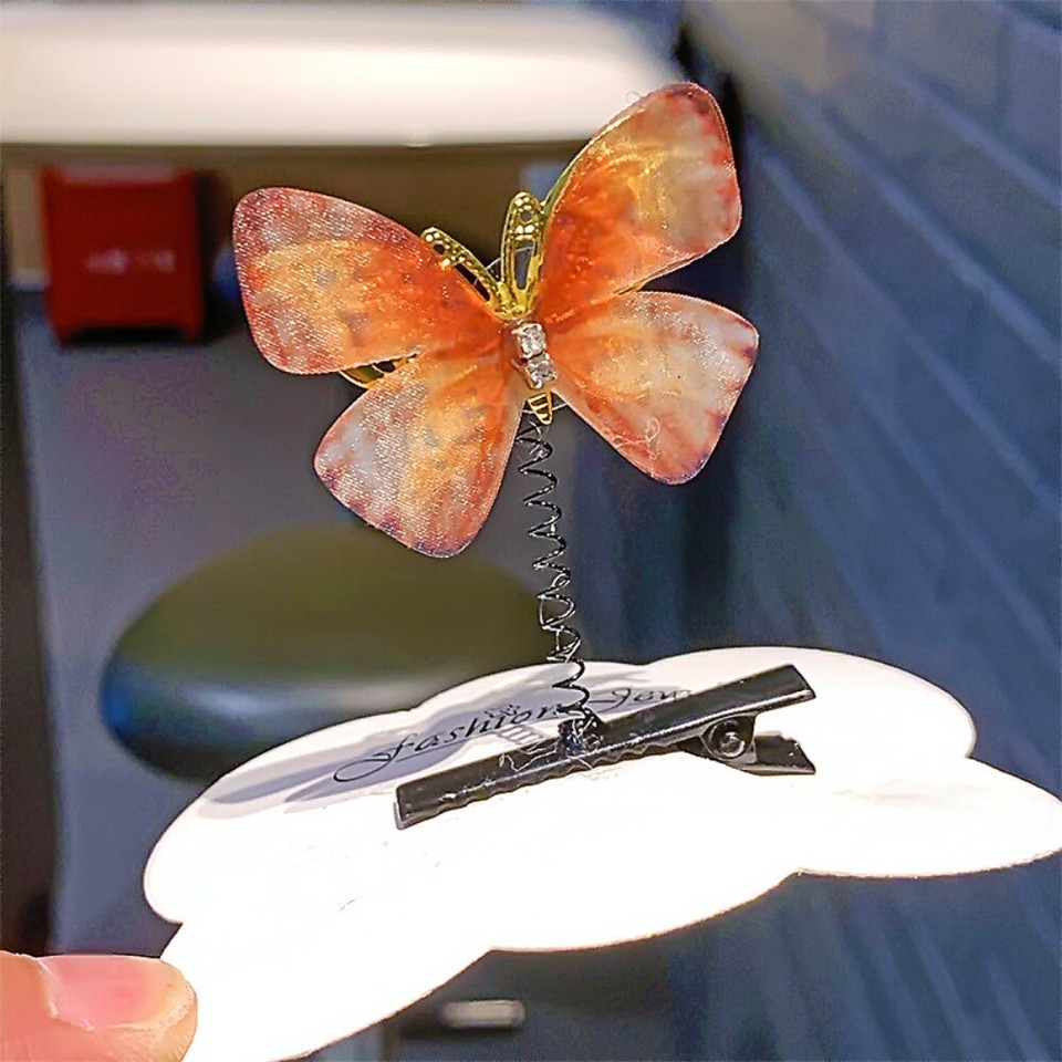 Sweet Butterfly Spring Hair Clip 3D Broken Hair Clip Spring Hair Clip