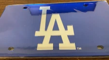 Los Angeles Dodgers MLB  Blue Laser Tag License Plate WinCraft