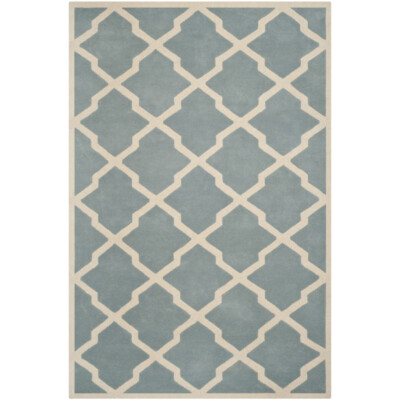 SAFAVIEH Chatham CHT735B Handmade Blue / Ivory Rug