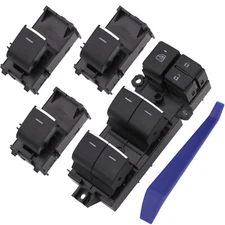 Power Window Switch Auto Control for 2018-2021 Toyota CHR RAV4 XA50 BlueLED 4pcs