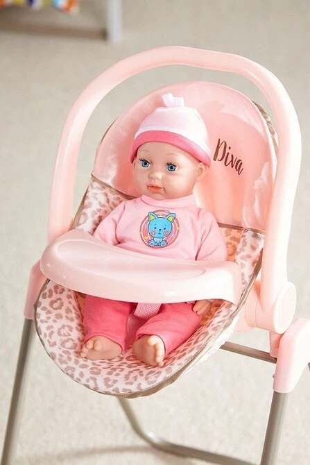 Kids Girls Little Diva 3 In 1 Deluxe High Chair Doll Baby Toy Gift