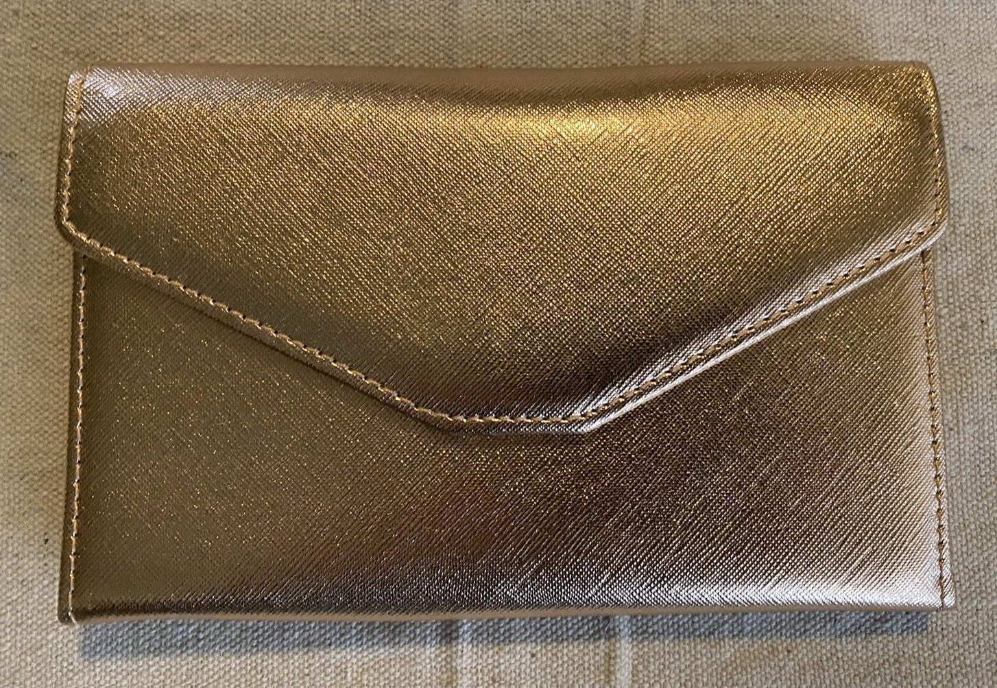 Zoppen Travel Wallet Multi-Purpose Gold Rfid Blocking Passport Tri-fold Wallet