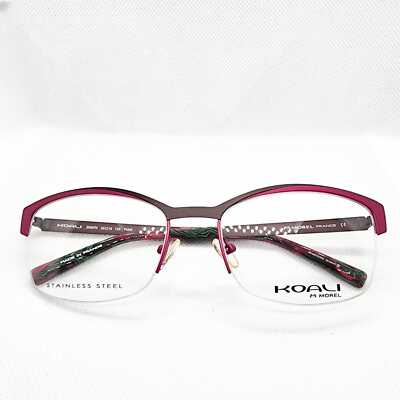 Koali Morel 20007K FUCHSIA PM05 Semi Rim Eyeglasses Frame 55-18-135 France RX