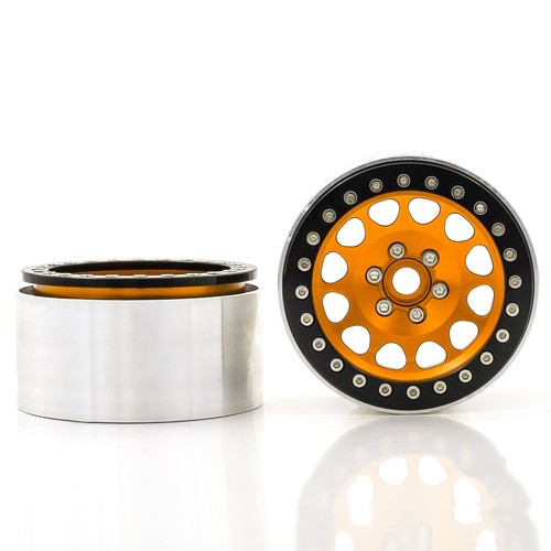 Alloy Wheel Beadlock golden Wheel Rims Hub 4pcs 2.2inch F5T7 - Picture 4 of 8