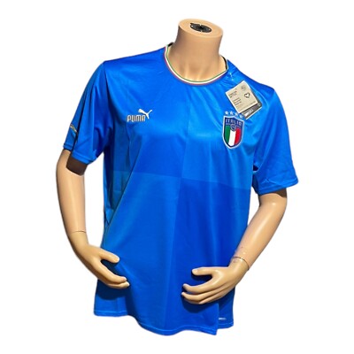 Shirt Competition Man PUMA Italy Blue Figc Home Jersey Replica