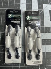 2-pack lot 2/PC Liberty 3" Spoon Foot Cabinet Door Pull Chrome w/ Ceramic Insert