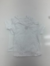 Hanes Boys 2 Pair White Short Sleeve Shirt Size Small