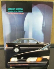 1986 Mercury Merkur Scorpio German Import Sale Brochure Poster Inside Original