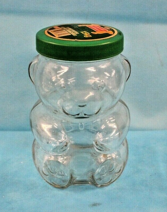 VINTAGE 1980's KRAFT PEANUT BUTTER BEAR GLASS JAR