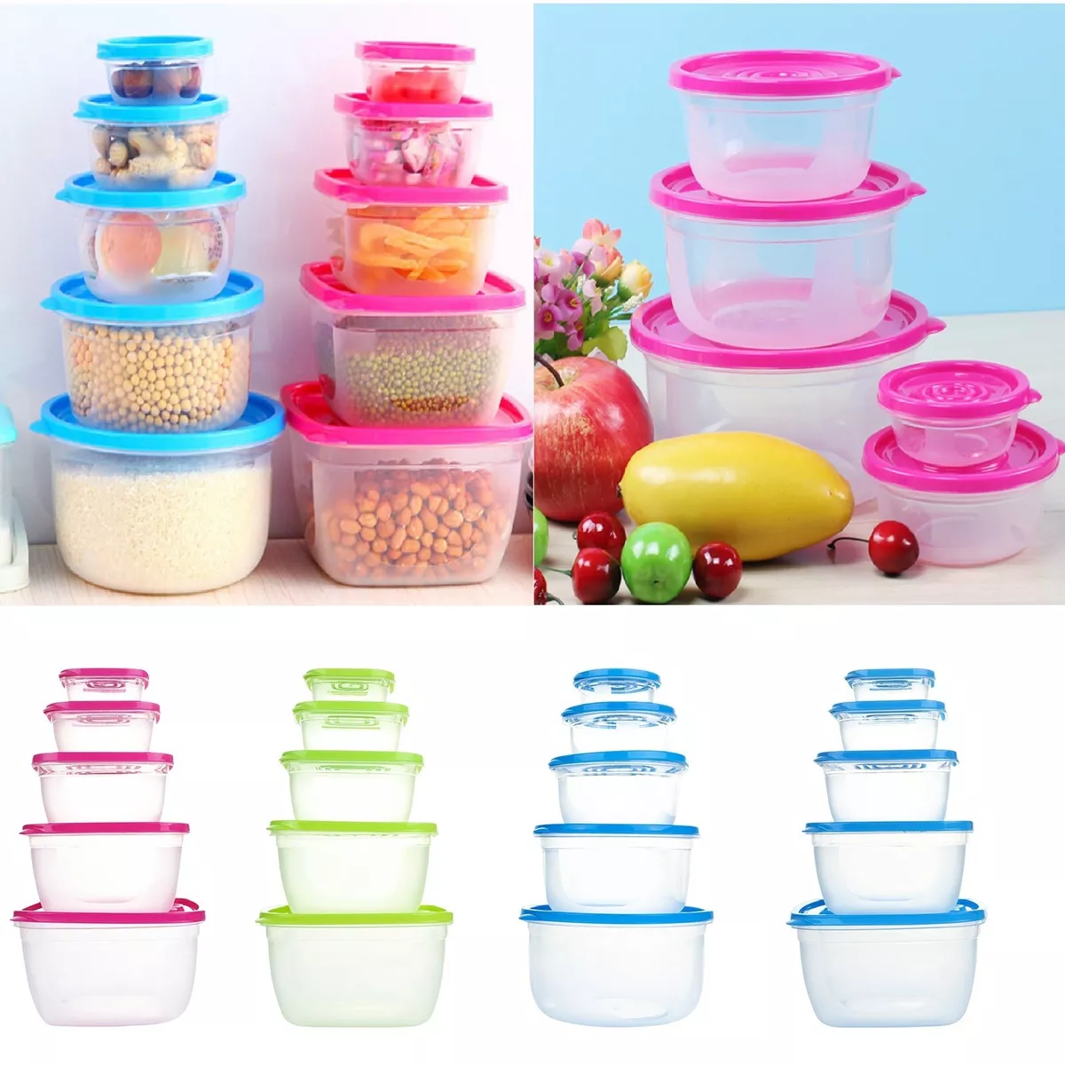 Plastic bowls with lids deals