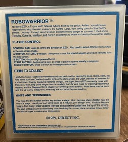 Robo Warrior (Nintendo Entertainment System NES) Cartridge In Cover