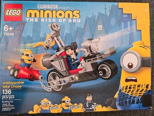 LEGO Unstoppable Bike Chase Minions (75549) Toy Building Kit 136pcs Retired Set