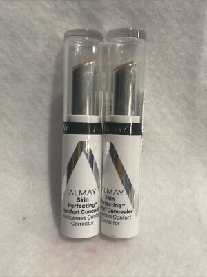 Lot Of 2 Almay Skin Perfecting Comfort Concealer Corrector #220 Deep 0.13floz