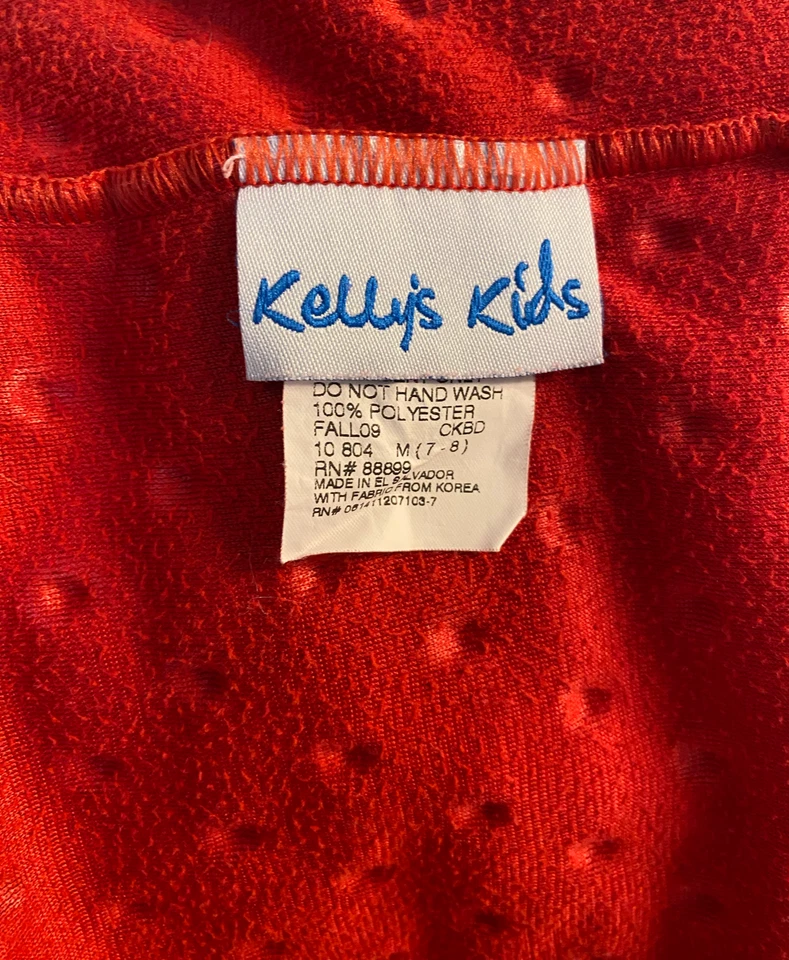 Vestido de inverno confortável Kellys Kids meninas tamanho 7/8 tecido minky vermelho TÃO MACIO! Excelente estado usado - Imagem 4 de 4