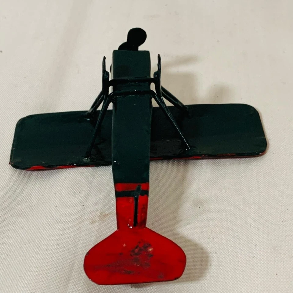 Colección de aviones de juguete de metal vintage de Cragstan, ZZ Tin Biplane Foto 4 de 4