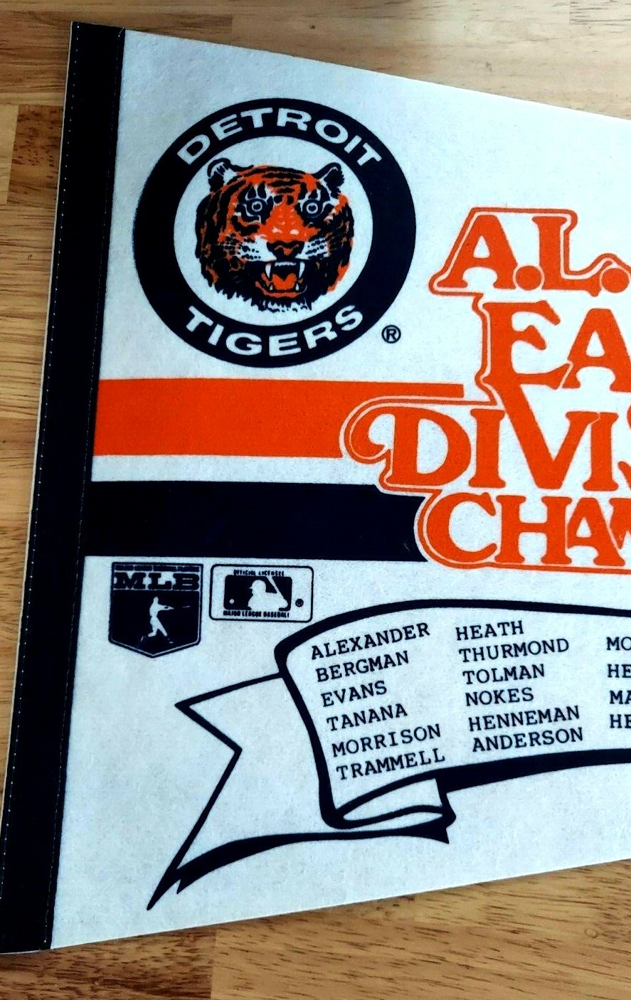 Detroit Tigers Pennant 1987 AL East Champions Full Size Roster Scroll