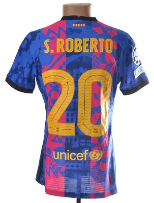 FC Barcelona S. ROBERTO 20番シャツ BARCELONA 2021 2022 HOME FOOTBALL SHIRT #20 S.ROBERTO SIZE M MATCH