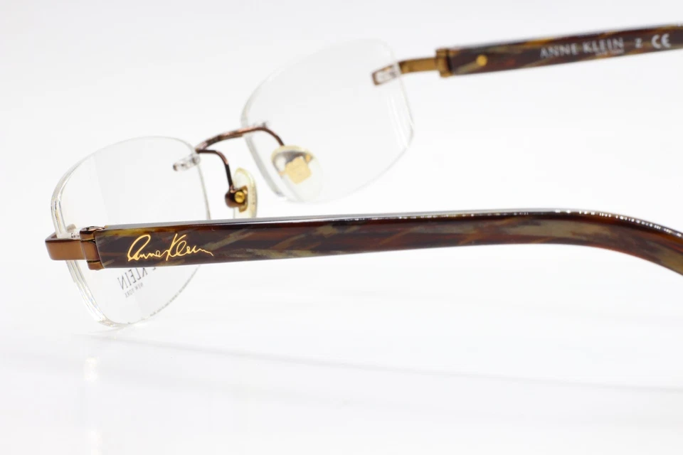 Óculos de luxo Anne Klein AK9121 571 bronze Havana tartaruga sem aro 52mm - Imagem 4 de 4