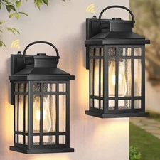 Outdoor Porch Lights Dusk to Dawn for House, Farmhouse Style/ Black. NEW!