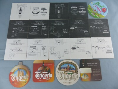 Lot of 19 different SOUS BOCK TONGERLO beer mats bierviltje Bierdeckel C93