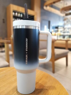 STARBUCKS STANLEY Monochrome Black White Cold Cup 40 oz Thailand