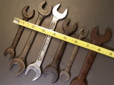 Lot of 6 Vintage Open-end Wrenches Nash Sears Herbrand McKaig-Hatch + other