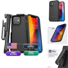 ENCASED iPhone 12 Belt Clip Holster Case Black