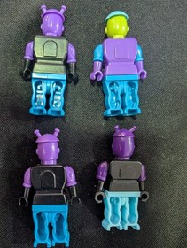 Mega blocks alien monster Mini Figures Lot x4