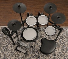 Imagen de Custom Roland V-Drums Electronic Drum Kit – Mesh Heads, PDP Double Bass & Throne