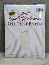 1994 Pantyhose Hanes Silk Reflections Soft Touch Opaque Control Top Sz EF PEARL